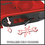 Ленточная шлифмашина Einhell TC-ВS 8038 (800W, лента 533x76 mm, регулятор оборотов, пылеотвод), фото 4