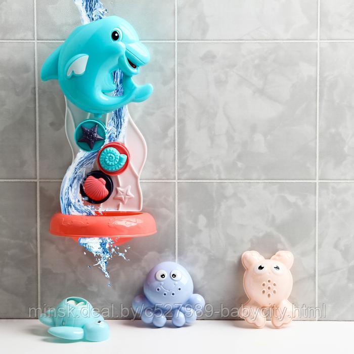 Набор игрушек для игры в ванне «Дельфин + 3 игрушки», на присоске - фото 2 - id-p167723957