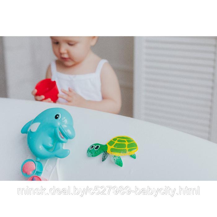 Набор игрушек для игры в ванне «Дельфин + 3 игрушки», на присоске - фото 7 - id-p167723957