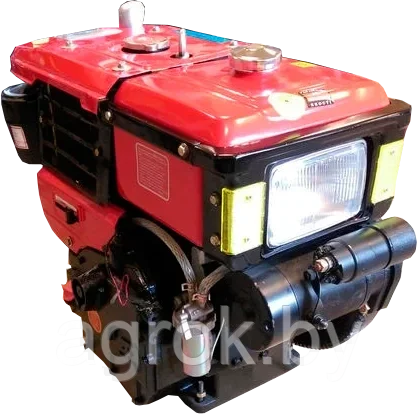 Дизельный двигатель R195NDL 18 л.с. вал 25 мм под мотоблок типа G-185, G-192 с электростартером