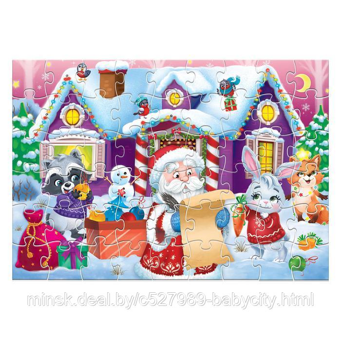 Пазлы в металлической коробке «Домик Дедушки Мороза», 54 детали - фото 2 - id-p167772489