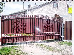 Распашные ворота №65, размер 320х140см, без установки, без столбов.