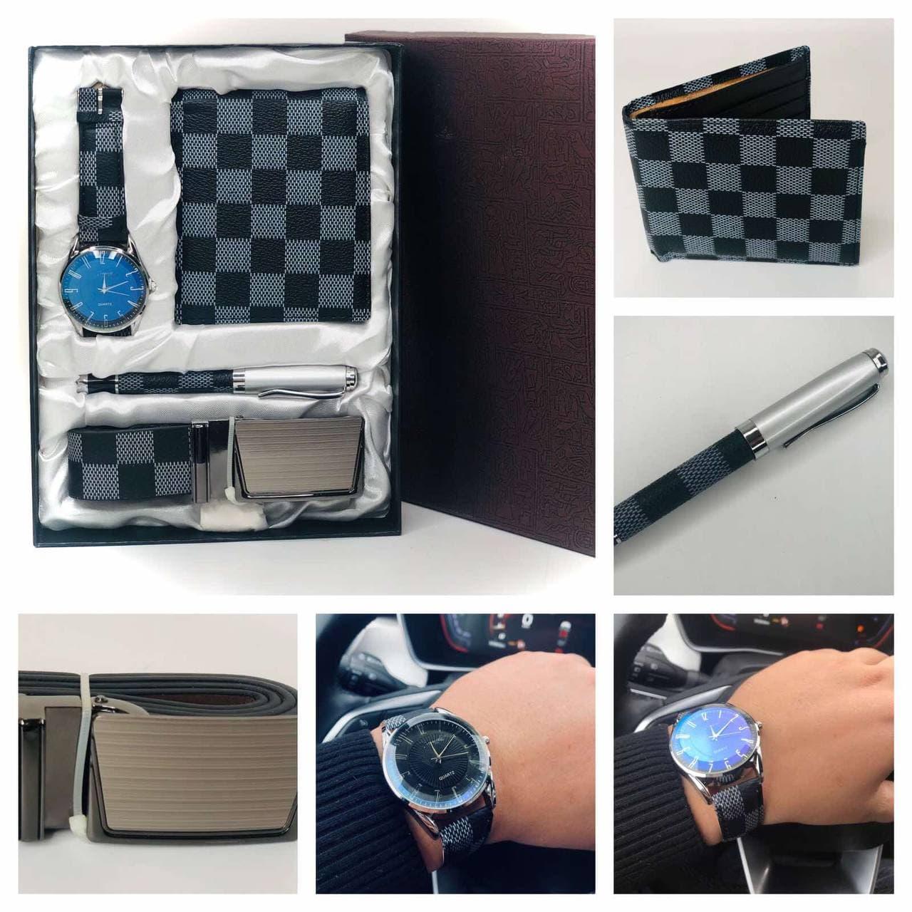 Подарочный набор мужской( Часы, ремень,кошелек, ручка) - фото 2 - id-p160784690