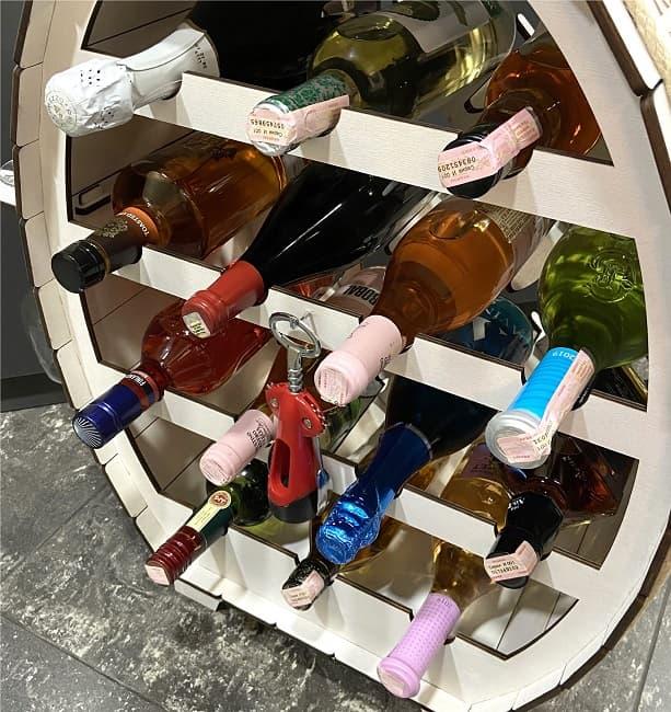 Мини бар-бочка «VIP» со штопором на 14 бутылок и 4 бокала БЕЛАЯ - фото 4 - id-p167793294