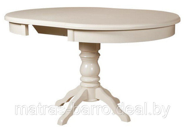Круглый раздвижной стол Прометей из массива ( тон Cream White) - фото 2 - id-p167798922
