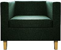 Кресло Бриоли Билли J8 темно-зеленый светлые опоры