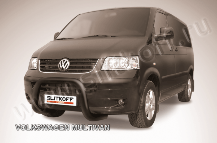 Кенгурятник d76 низкий "мини" черный Volkswagen Multivan - фото 1 - id-p167801622