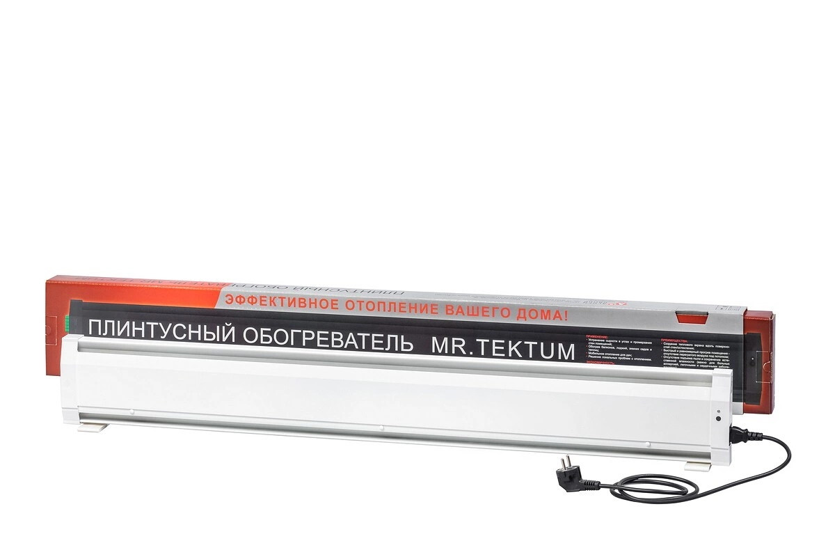 Теплый плинтус электрический Mr.Tektum Smart Line 1.6м (белый) - фото 2 - id-p167820860
