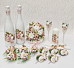Свадебный набор "Цветочный микс" в пудровом цвете, фото 6