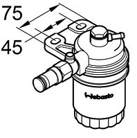 Большой топливный фильтр в металлическом корпусе к Webasto