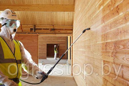 Огнебиозащитная обработка конструкций из древесины