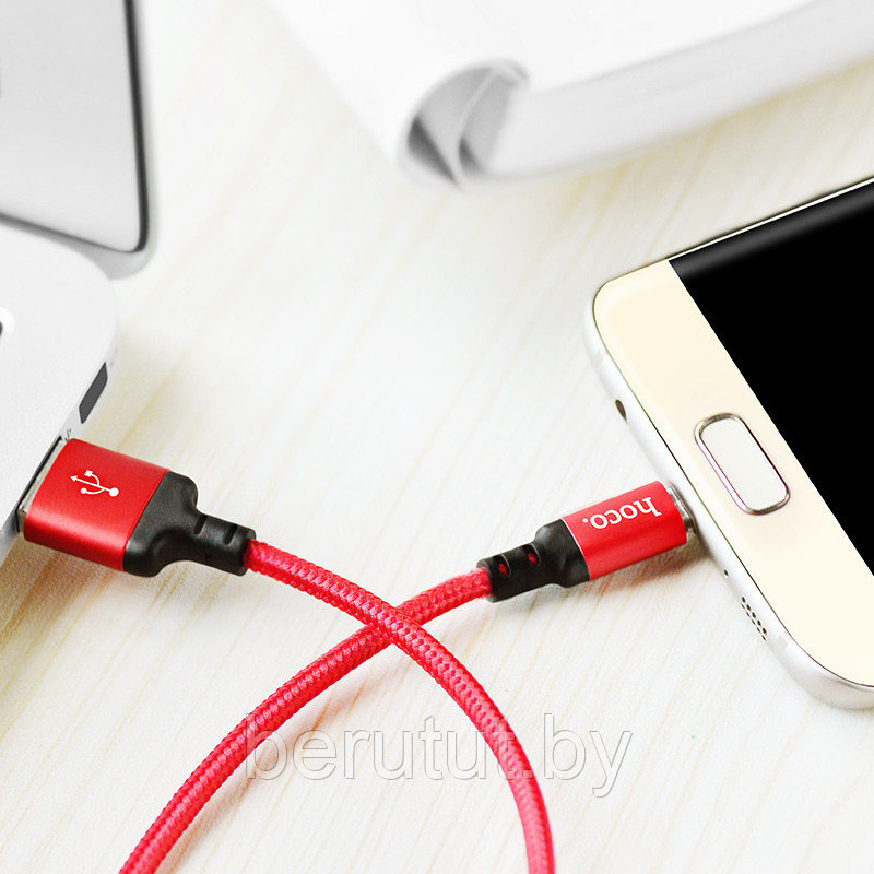 USB дата-кабель Hoco X14 Micro USB Times Speed 1m Black or Red - фото 6 - id-p167839665
