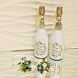 Свадебный набор "Геометрия" в бело-золотом цвете, фото 5