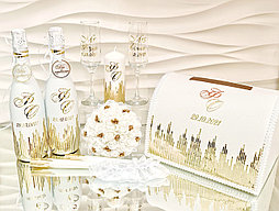 Свадебный набор "Зеркала" в бело-золотом цвете (цена по запросу)