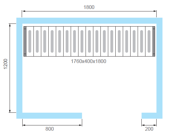 Комплект стеллажей Polair для КХН-4,41 (3 яруса) - фото 1 - id-p167842672