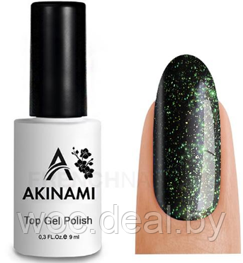 Akinami Топ с шиммером Top Gel Glitter 9 мл, 7 - фото 1 - id-p167847451