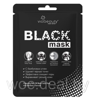 Viabeauty Маска-пленка с черным углем очищающая 10 гр - фото 1 - id-p167851976