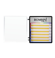 Bombini Цветные ресницы для наращивания Holi Mini Mix, Белые D0.10 Mix 8-13