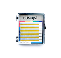 Bombini Цветные ресницы для наращивания Holi Mini Mix, Голубые D0.10 Mix 8-13