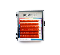 Bombini Цветные ресницы для наращивания Holi Mini Mix, Медные D0.10 Mix 8-13