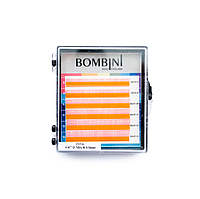 Bombini Цветные ресницы для наращивания Holi Mini Mix, Розовые С0.10 Mix 8-13