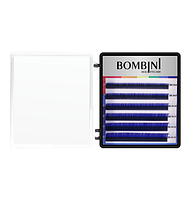 Bombini Цветные ресницы для наращивания Holi Mini Mix, Синие С0.10 Mix 8-13