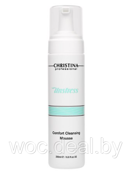 Christina Очищающий мусс для кожи лица и шеи Comfort Cleansing Mousse Unstress 200 мл - фото 1 - id-p167851448