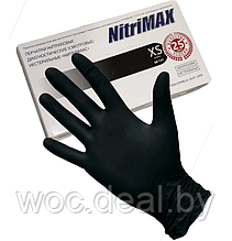 Nitrimax Перчатки нитриловые чёрные 50 пар, размер S