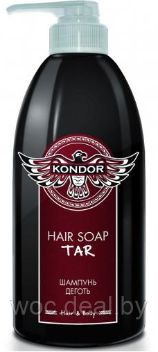 Kondor Очищающий шампунь с березовым дегтем Hair Soap, 750 мл - фото 1 - id-p167853393