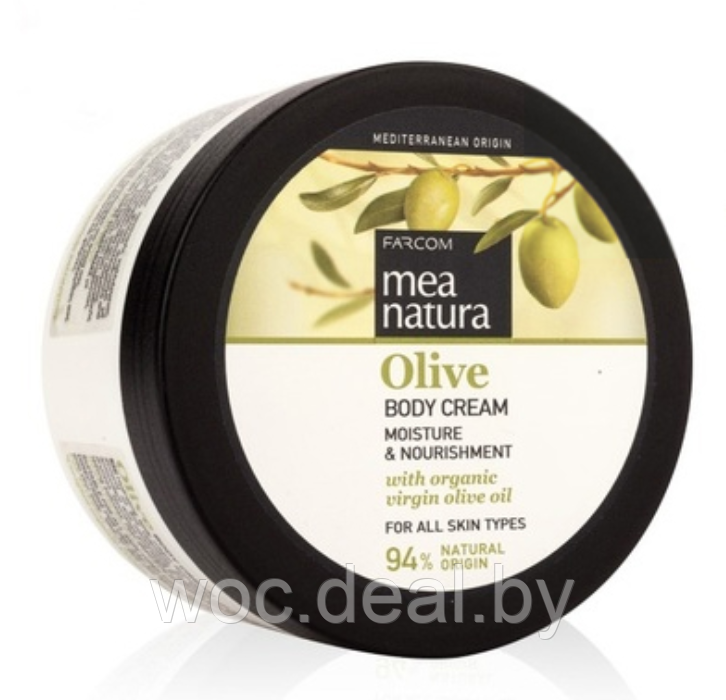 Farcom Увлажняющий и питательный крем для тела с оливковым маслом Mea Natura Olive 250 мл - фото 1 - id-p167856315