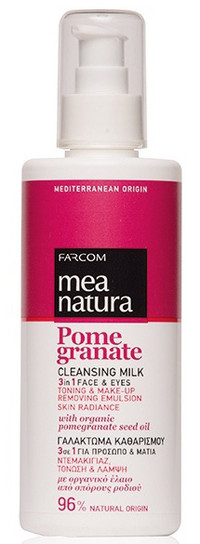 Farcom Очищающее молочко 3 в 1 для демакияжа лица и глаз Mea Natura Pomegranate 250 мл - фото 1 - id-p167856322