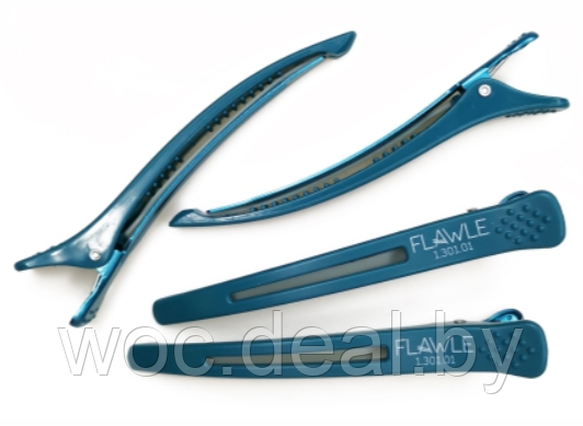 Flawle Зажимы с силиконовой прослойкой для волос Sectioning, Цвет: Синий - фото 1 - id-p167857334