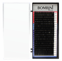Bombini Ресницы для наращивания Mix изгиб M, 7-14 мм, 0.07 мм