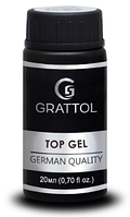 Grattol Топ без липкого слоя c УФ фильтром No Wipe Top Gel, 20 мл