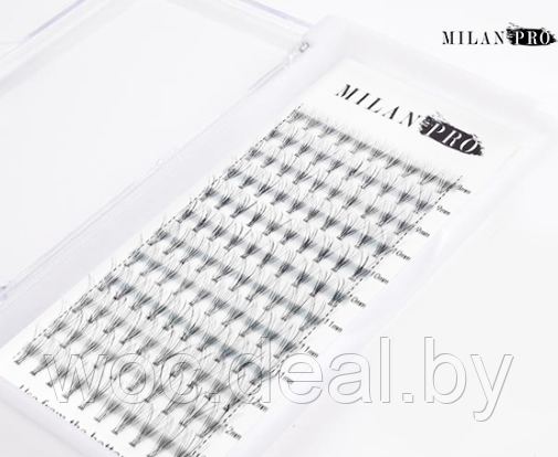 Milan Pro Пучки ресниц безузелковые комбинированные Черные 12 линий, 10D 0.07 С 8(1),9(2),10(3), - фото 1 - id-p167852656