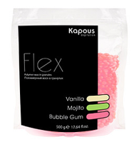 Kapous Полимерный воск в гранулах Flex 500 гр, с ароматом Бабл Гам