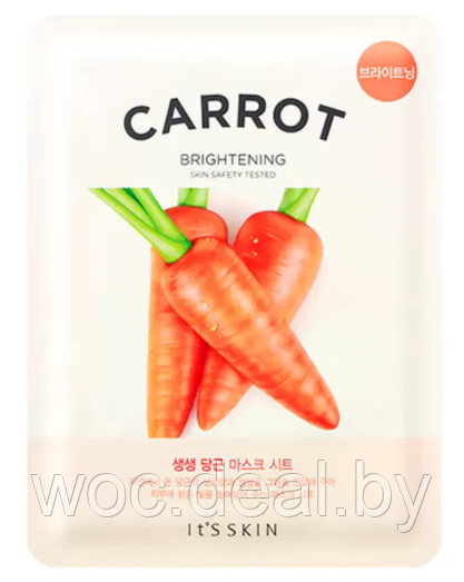 It's Skin Тканевая маска для лица с экстрактом моркови The Fresh Mask Carrot 20 гр - фото 1 - id-p167858611
