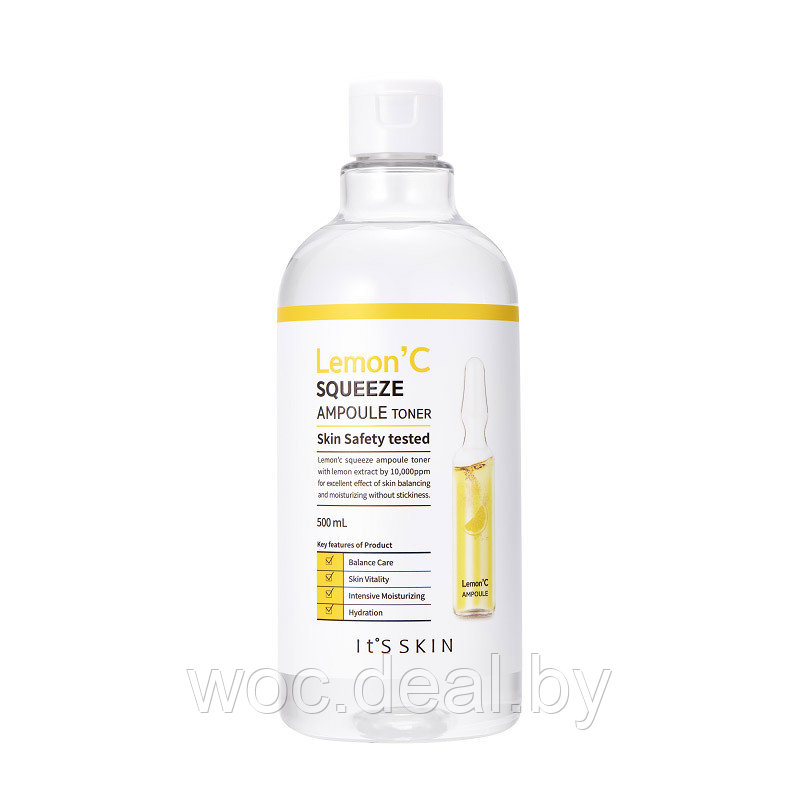 It`s Skin Тонер для лица с экстрактом лимона Lemon' C Squeeze Ampoule, 500 мл - фото 1 - id-p167858627