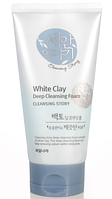 Welcos Пенка для умывания матирующая Cleansing Story Foam Cleansing White Clay 150 мл