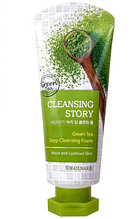 Welcos Пенка для умывания успокаивающая Cleansing Story Foam Cleansing Green Tea 120 мл