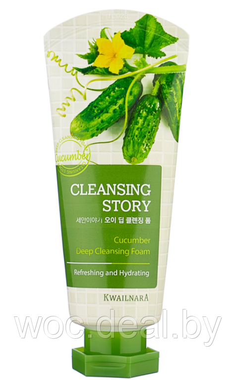 Welcos Пенка для умывания осветляющая Cleansing Story Foam Cleansing Cucumber 120 мл - фото 1 - id-p167858764