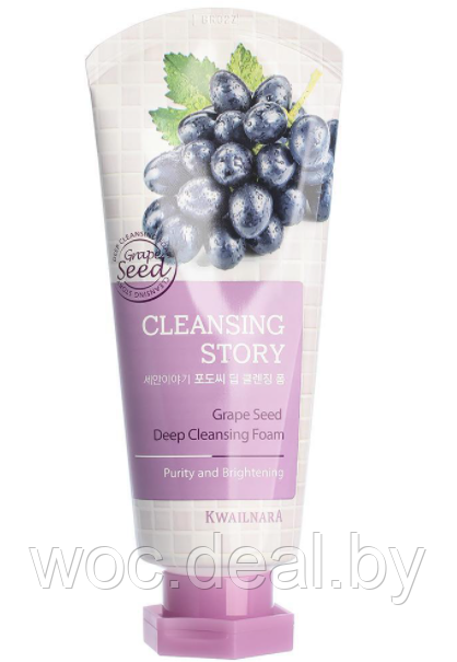 Welcos Пенка для умывания омолаживающая Cleansing Story Foam Cleansing Grape Seed 120 мл - фото 1 - id-p167858765