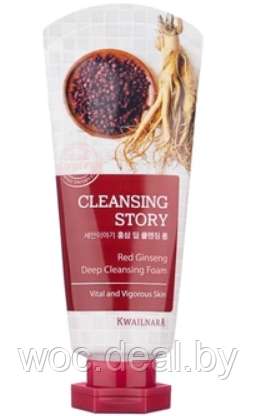 Welcos Пенка для умывания подтягивающая Cleansing Story Foam Cleansing Red Ginseng 120 мл - фото 1 - id-p167858768