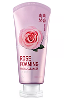 Welcos Пенка для умывания увлажняющая IOU Rose Foaming Facial Cleanser 120 мл