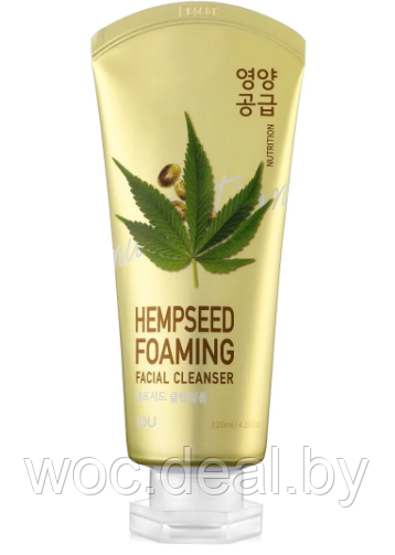 Welcos Пенка для умывания питательная IOU Hempseed Foaming Facial Cleanser 120 мл - фото 1 - id-p167858771