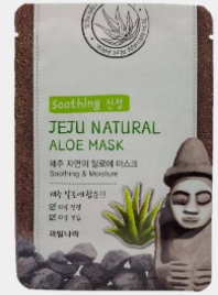 Welcos Маска для лица тканевая увлажняющая Jeju Nature's Aloe Mask 20 мл - фото 1 - id-p167858774