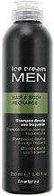 Inebrya Мужской шампунь-гель для волос и тела для ежедневного использования Hair&Body Recharge 250 м