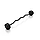 Штанга резиновая ломаная 25 кг черный матовый - Marbo Sport, фото 3