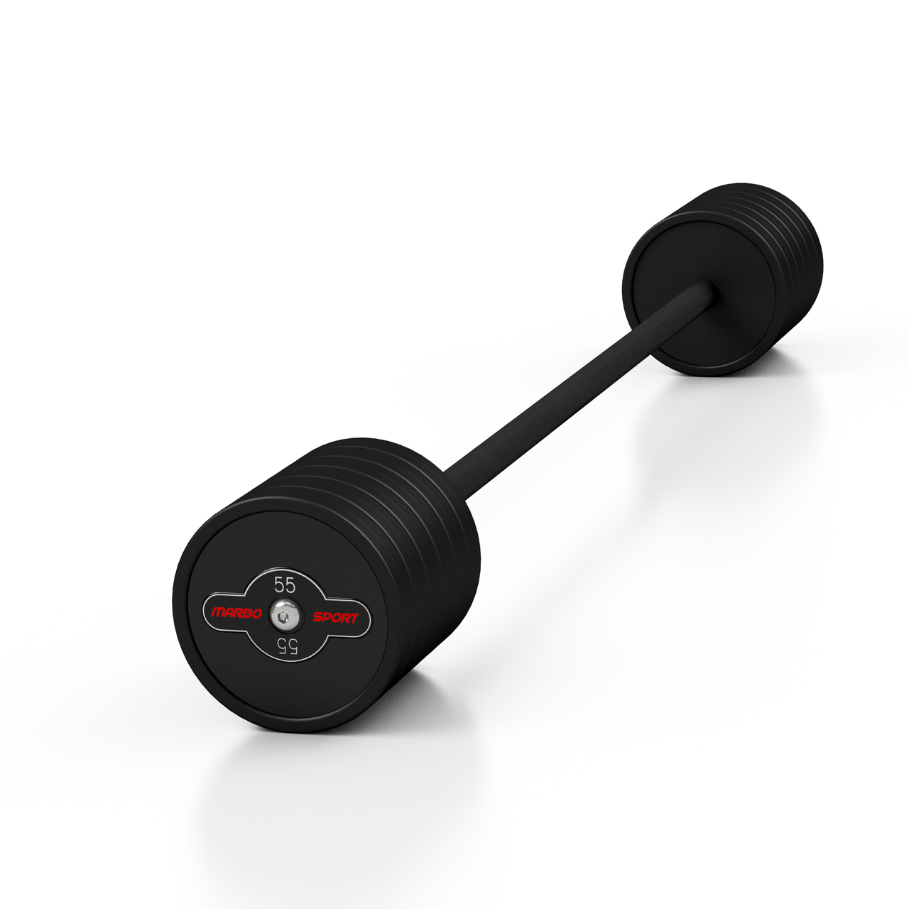 Штанга прямая резиновая 55 кг черный матовый - Marbo Sport