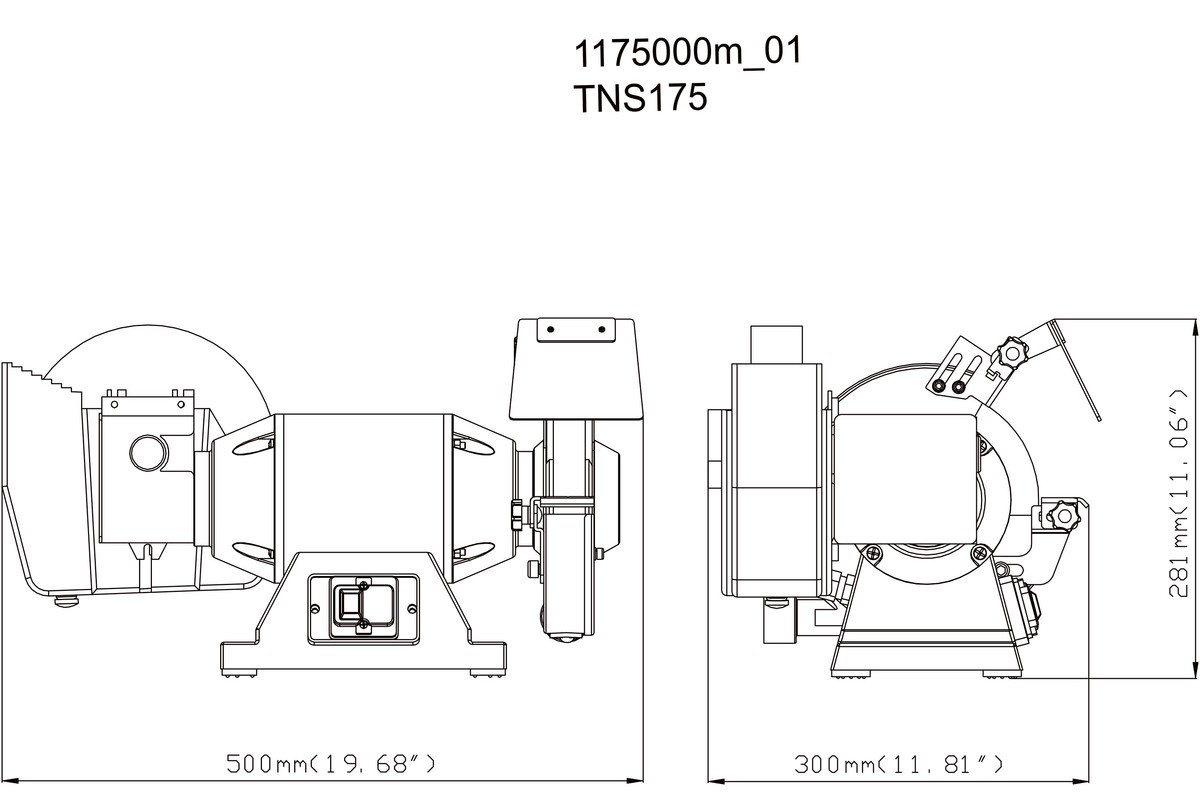 Точильный станок Metabo TNS 175 (500W, круг 175x25x32 mm, для сухого и мокрого шлифования) - фото 2 - id-p167863676